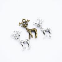 Zinc Alloy Animal Pendler, Deer, forgyldt, du kan DIY, flere farver til valg, nikkel, bly & cadmium fri, 22x13mm, Hole:Ca. 2mm, Solgt af PC