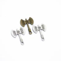 Zinklegering Hangers, Zinc Alloy, Axe, plated, DIY, meer kleuren voor de keuze, nikkel, lood en cadmium vrij, 21.50x16mm, Gat:Ca 1.5mm, Verkocht door PC