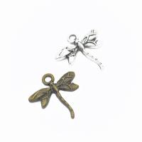 Cink ötvözet Animal Medálok, Dragonfly, galvanizált, DIY, több színt a választás, nikkel, ólom és kadmium mentes, 19x19mm, Lyuk:Kb 2mm, Által értékesített PC