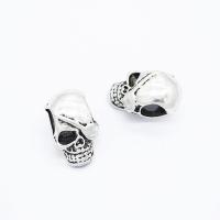 Zinc Alloy Skull Pendler, antik sølv farve forgyldt, du kan DIY, nikkel, bly & cadmium fri, 20x12x11mm, Hole:Ca. 6mm, Solgt af PC