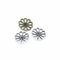 Zinc Alloy Flower Pendants plated DIY & hollow nickel lead & cadmium free Sold By PC