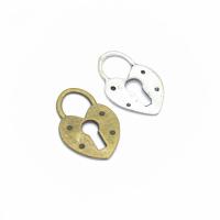 Zink Alloy Lock Hängen, Lås, plated, DIY & ihålig, fler färger för val, nickel, bly och kadmium gratis, 29x19mm, Säljs av PC