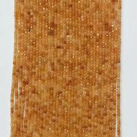 Aventurin perler, Square, naturlig, facetteret, appelsin, 2.50x2.50mm, Solgt Per Ca. 14.96 inch Strand