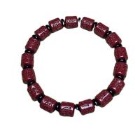 Moda Cinnabar Bracciale, cinabro, Inciso, unisex & formato differente per scelta, vermiglio, Lunghezza Appross. 7.48 pollice, Venduto da PC