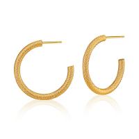 Brass Stud Earring 18K gold plated fashion jewelry & for woman golden Sold By Pair