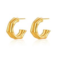 Brass Stud Earring 18K gold plated fashion jewelry & for woman golden Sold By Pair