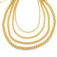 Collar de Latón, metal, con 5cm extender cadena, 18K chapado en oro, diverso tamaño para la opción & para mujer, más colores para la opción, libre de níquel, plomo & cadmio, longitud aproximado 45 cm, Vendido por UD