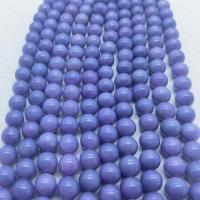 Perline giada, Mashan Jade, Cerchio, lucido, DIY & formato differente per scelta, viola, Venduto per Appross. 40 cm filo