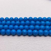 Natural Jade Beads Mashan Jade Round polished DIY blue Sold Per Approx 40 cm Strand