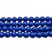 Perline giada, Mashan Jade, Cerchio, lucido, DIY & formato differente per scelta, blu, Venduto per Appross. 40 cm filo