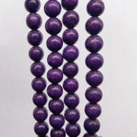 Natural Jade Beads Mashan Jade Round polished DIY purple Sold Per Approx 40 cm Strand