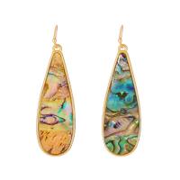 Lampwork Jewelry Earring Zinc Alloy with Lampwork Teardrop plated fashion jewelry & for woman nickel lead & cadmium free Sold By Pair