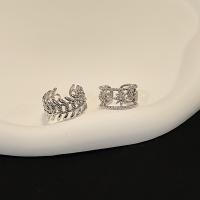 Kubische Zro2-Micro Pave Messingring, Messing, Platinfarbe platiniert, einstellbar & Micro pave Zirkonia & für Frau & hohl, keine, Bohrung:ca. 1mm, Größe:6-8, verkauft von PC