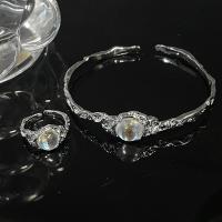 Mosazné šperky Set, Mosaz, s Sea Opal, platinové barvy á, nastavitelný & pro ženy, více barev na výběr, Prodáno By PC