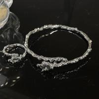 Strass-Schmuck-Sets, Messing, Platinfarbe platiniert, einstellbar & für Frau & mit Strass, keine, verkauft von PC