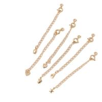 Blås-förlängare Chain, Mässing, 14K guldpläterad, DIY, fler färger för val, nickel, bly och kadmium gratis, 3x50mm, Säljs av PC