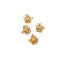 Messing sieraden Bails, gold plated, DIY & hol, nikkel, lood en cadmium vrij, 8.50x5mm, Gat:Ca 1.5mm, Verkocht door PC