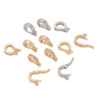 Brass Ékszer Bails, Sárgaréz, galvanizált, DIY, több színt a választás, nikkel, ólom és kadmium mentes, 12x8.60x3mm, Lyuk:Kb 1.1mm, Által értékesített PC