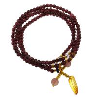 Gemstone šperky náhrdelník, Granát, lesklý, unisex, granát, 3.50mm, Délka Cca 28 inch, Prodáno By PC