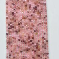 Gemstone Smycken Pärlor, Square, naturlig, fasetterad, rosa, 4x4mm, Såld Per Ca 14.96 inch Strand