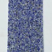 Blauw Spot stenen kralen, Ronde, natuurlijk, verschillende grootte voor keus & gefacetteerde, blauw, Per verkocht Ca 14.96 inch Strand