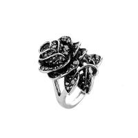 Indkøbskurv fingerring, Zinc Alloy, sølvfarvet forgyldt, mode smykker & forskellig størrelse for valg & for kvinde & med rhinestone, nikkel, bly & cadmium fri, 2.1*2.6cm, Solgt af PC