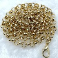 Messing Oval Chain, gold plated, gouden, nikkel, lood en cadmium vrij, Lengte Ca 75 cm, Verkocht door PC