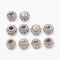 Zinc Alloy European Beads Lantern antique silver color plated DIY & with rhinestone nickel lead & cadmium free 6.6-7*11 Approx Sold By Bag