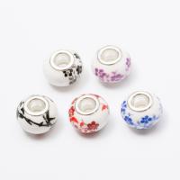 Grânulos de  porcelana de European.  , with cobre, Lanterna, cromado de cor prateada, DIY & Varios pares a sua escolha, Mais cores pare escolha, 10-20mm, Aprox 100PCs/Bag, vendido por Bag