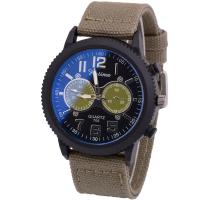 Reloj de Pulsera para Hombre, lienzo, con Vidrio & acero inoxidable 304 & aleación de zinc, chapado, sin impermeables, más colores para la opción, 270x48x11mm, Vendido por UD