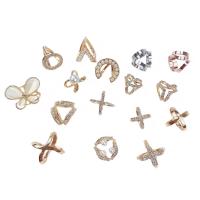 Sjaal gesp, Zinc Alloy, met Plastic Pearl, plated, voor vrouw & met strass, meer kleuren voor de keuze, 20-30mm, Verkocht door PC