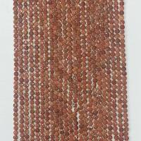 Goldstone Korálky, Flat Round, přírodní, tváří, načervenalá oranžová, 4mm, Prodáno za Cca 14.96 inch Strand