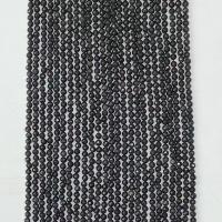 Zwarte obsidiaan kralen, Obsidian, Ronde, natuurlijk, verschillende grootte voor keus & gefacetteerde, zwart, Per verkocht Ca 14.96 inch Strand