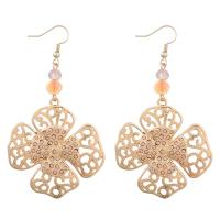 Zinc Alloy Oorbellen, met Acryl, gold plated, mode sieraden & voor vrouw, gouden, 78x45mm, Verkocht door pair