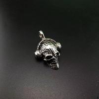 Zinc Alloy Skull Pendler, antik sølv farve forgyldt, Vintage & du kan DIY, nikkel, bly & cadmium fri, 30x44x20.50mm, Solgt af PC