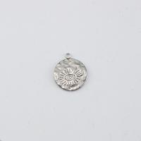 Stainless Steel Pendants 304 Stainless Steel Flat Round polished vintage & DIY original color Sold By PC