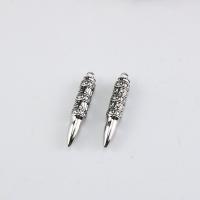 Zinc Alloy Pendants Bullet antique silver color plated vintage & DIY nickel lead & cadmium free Sold By PC