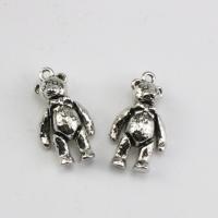 Zinc Alloy Animal Pendants Bear antique silver color plated vintage & DIY nickel lead & cadmium free Sold By PC