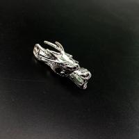 Sinc Alloy Pendants, Dragon, dath airgid antique plátáilte, seanré & DIY, nicil, luaidhe & caidmiam saor in aisce, 12x45x15.30mm, Díolta De réir PC