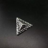 Zinc Alloy Pendler, Triangle, antik sølv farve forgyldt, Vintage & du kan DIY, nikkel, bly & cadmium fri, 38x10mm, Solgt af PC