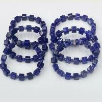 Pulseiras de pedras preciosas, sodalita, Quadrado, naturais, diferentes graus para a escolha & tamanho diferente para a escolha, azul, vendido para Aprox 5.51 inchaltura Strand