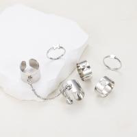 Zinklegering Ring Set, Zinc Alloy, silver plated, 5 stuks & mode sieraden & voor vrouw, nikkel, lood en cadmium vrij, Verkocht door Stel