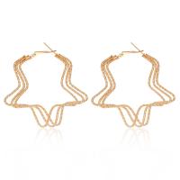 Zinc Alloy Drop Earrings gold color plated fashion jewelry & for woman & hollow nickel lead & cadmium free Sold By Pair