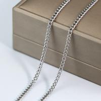 Rustfrit stål Oval Chain, 304 rustfrit stål, du kan DIY, oprindelige farve, 3mm, Solgt af m