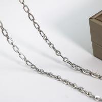 Rustfrit stål Oval Chain, 304 rustfrit stål, du kan DIY, oprindelige farve, 4mm, Solgt af m