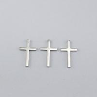 Nerūdijančio plieno Cross Pakabukai, 304 Nerūdijantis plienas, Kirsti, poliruotas, Pasidaryk pats, Originali spalva, 18.50x30.80x2.60mm, Pardavė PC