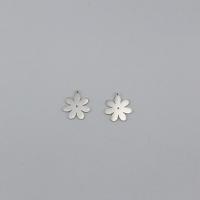 Stainless Steel Flower Pendant 304 Stainless Steel polished DIY original color Sold By PC