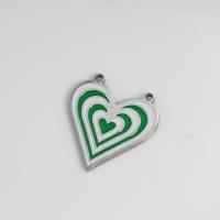 Edelstahl -Herz-Anhänger, 304 Edelstahl, DIY & Emaille, 24.50x23mm, verkauft von PC