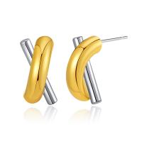 Brass Stud Earring plated fashion jewelry & for woman nickel lead & cadmium free Sold By Pair