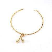 Titantium acciaio Bracciale risultati, Placcato oro 18K, Regolabile & gioielli di moda & per la donna, dorato, 2mm, Lunghezza Appross. 4.33 pollice, Venduto da PC